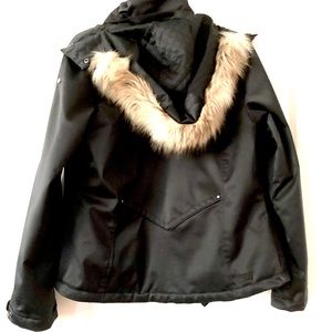 Cute NILS Black Fur Hooded Snow 🐰 Ski Jacket